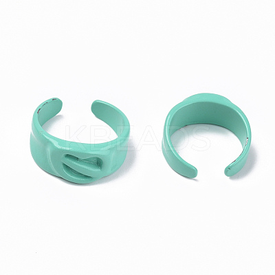 Spray Painted Alloy Cuff Rings RJEW-T011-34G-RS-1