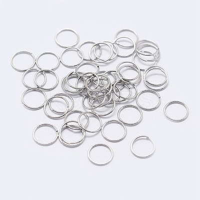 Anti-Tarnish Rhodium Plated 925 Sterling Silver Saw Cut Open Jump Rings STER-F036-02P-0.9x7mm-1