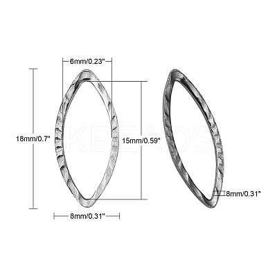 Tarnish Resistant 304 Stainless Steel Linking Rings X-STAS-I071-04P-1