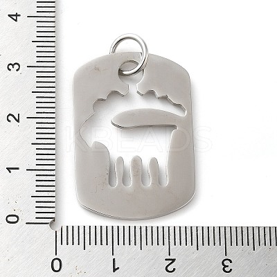 Non-Tarnish Hollow 304 Stainless Steel Pendants STAS-C086-04D-P-1