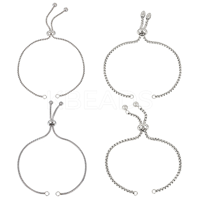 8Pcs 4 Style Adjustable 304 Stainless Steel Bracelet Making STAS-BBC0004-65-1