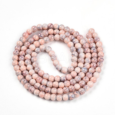 Baking Paint Glass Beads Strands DGLA-N003-6mm-C02-1