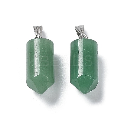 Natural Green Aventurine Pointed Pendants G-E596-02P-03-1
