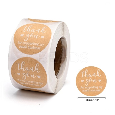 1.5 Inch Thank You Stickers DIY-G013-G01-1