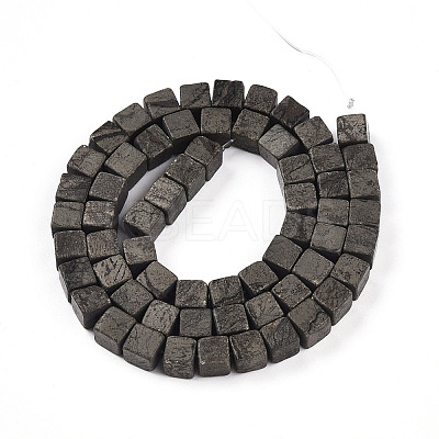 Natural Pyrite Beads Strands G-T140-37A-1