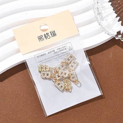 SHEGRACE Brass Micro Pave Clear Cubic Zirconia Pendants XGRQ29352-394G-B-1