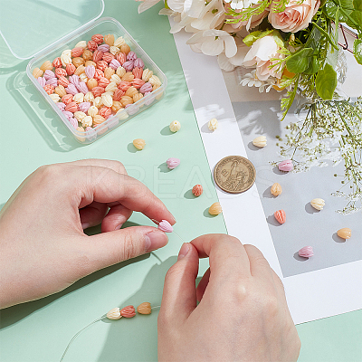 100Pcs 4 Colors Dyed Synthetic Coral Beads CORA-NB0001-04A-1