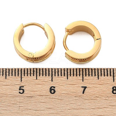 304 Stainless Steel Polishing Effect Hoop Earrings EJEW-M001-37G-1