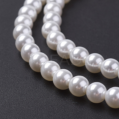Shell Pearl Bead Strands X-BSHE-P023-3mm-1