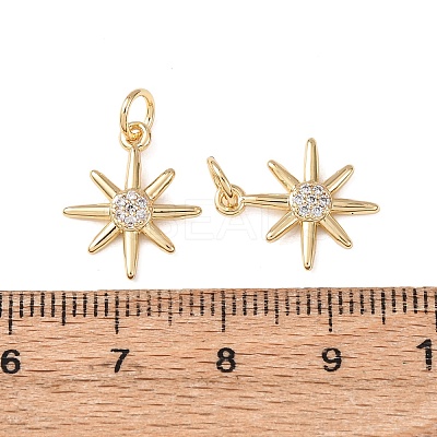 Brass Micro Pave Cubic Zirconia Pendants KK-C143-34A-G-1