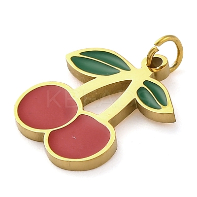 Ion Plating(IP) 304 Stainless Steel Enamel Charms STAS-Z104-02G-01-1