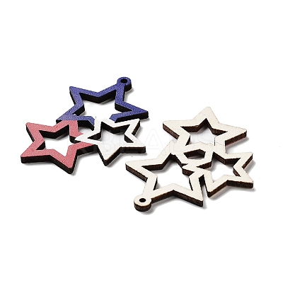 Spray Painted Wood Big Pendants WOOD-D028-01T-1