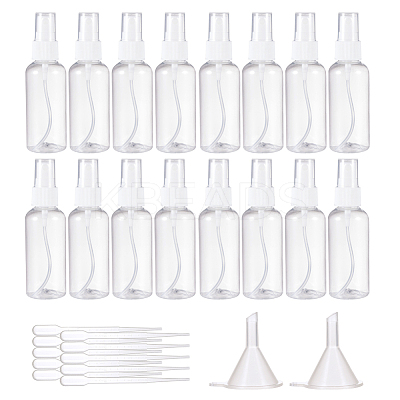60ml Transparent PET Plastic Refillable Spray Bottle MRMJ-BC0001-51-1