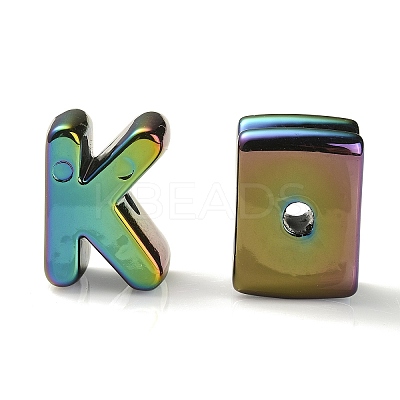 UV Plating Rainbow Iridescent Acrylic Beads OACR-C012-01D-1
