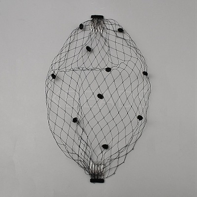 Nylon Fascinator Mesh Face Veil OHAR-WH0034-09B-01-1