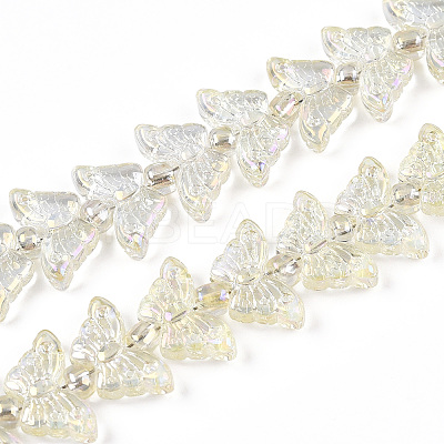 Electroplate Glass Beads Strands EGLA-N012-04G-1