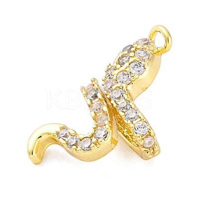 Brass Micro Pave Cubic Zirconia Charms KK-A240-17G-1