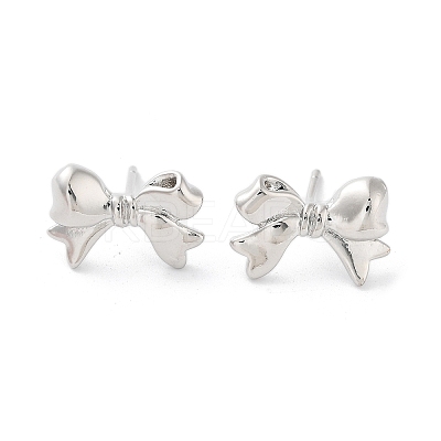 Rack Plating Brass Stud Earring EJEW-C081-29P-1