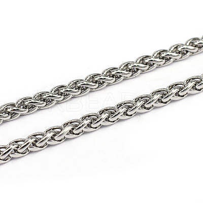 Tarnish Resistant 304 Stainless Steel Wheat Chains CHS-L001-30-4mm-1