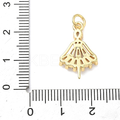 Brass Micro Pave Cubic Zirconia Pendants KK-H539-05G-1