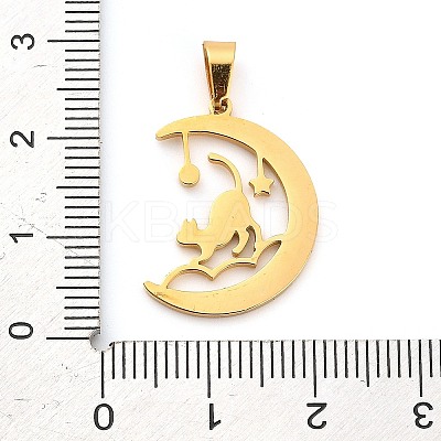 304 Stainless Steel Pendants STAS-R134-02G-01-1