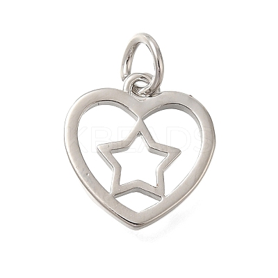 Heart Rack Plating Brass Charms LS-KK-I716-21B-P-1