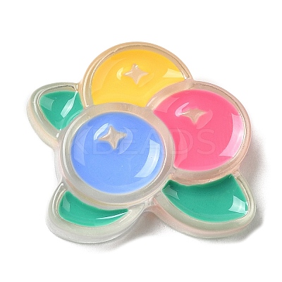 Translucent Resin Cabochons RESI-H147-01F-1