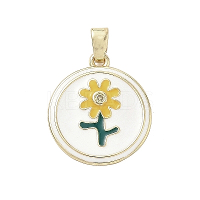 Brass Micro Pave Cubic Zirconia Pendants KK-K368-05B-02-1