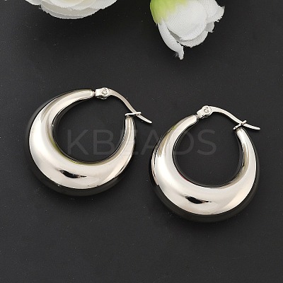 Non-Tarnish 304 Stainless Steel Chunky Hoop Earrings for Women EJEW-F280-06E-P-1