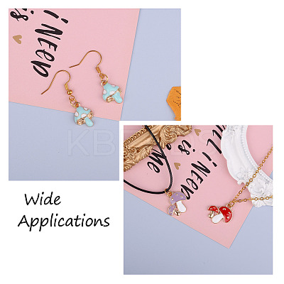 40Pcs 8 Colors Alloy Enamel Pendants ENAM-FW0001-03-1
