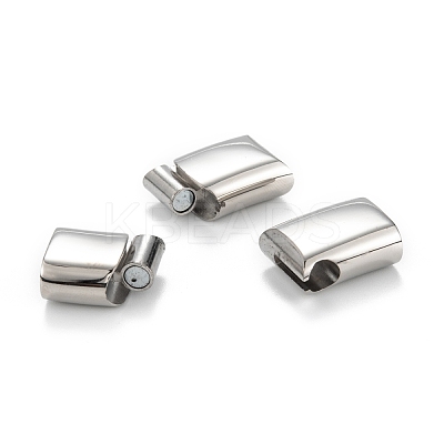 Tarnish Resistant 316 Surgical Stainless Steel Magnetic Clasps with Glue-in Ends STAS-F269-04P-1