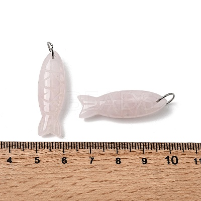 Natural Rose Quartz Carved Pendants G-G314-01P-04-1