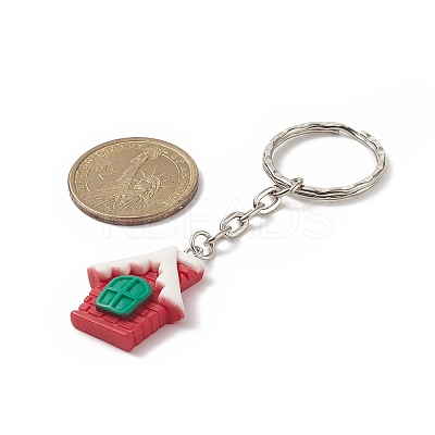 Christmas Theme Resin Pendant Keychain KEYC-JKC00443-1