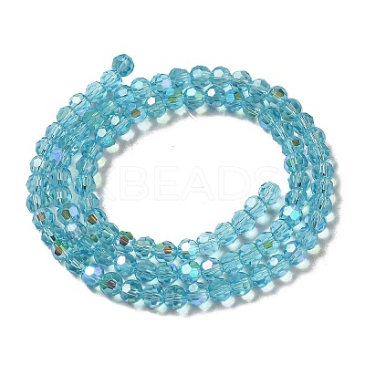 Electroplate Transparent Glass Beads Strands EGLA-A035-T4mm-L08-1