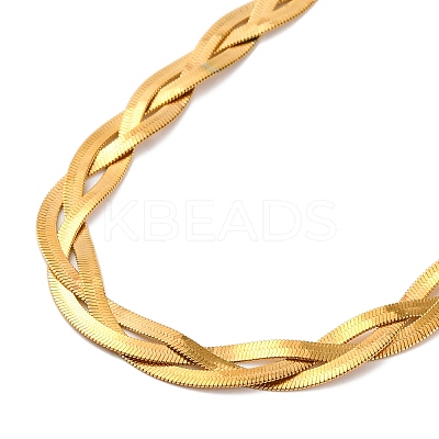 Ion Plating(IP) 304 Stainless Steel Snake Chains Necklaces NJEW-M075-02B-G-1