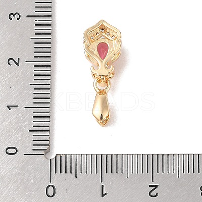 Golden Brass Micro Pave Clear Cubic Zirconia Ice Pick Pinch Bails LS-KK-B100-049G-03-1