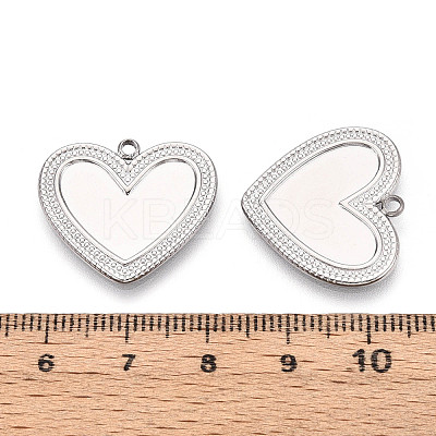 304 Stainless Steel Pendant Cabochon Settings LS-STAS-T065-89P-1