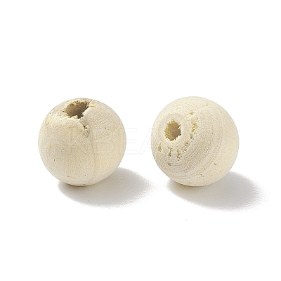 (Defective Closeout Sale: Spotted) Unfinished Natural Wood Beads WOOD-XCP0001-57-1
