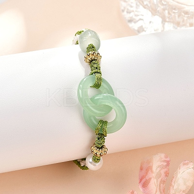Resin Brainded Bead Bracelets BJEW-L701-03-1