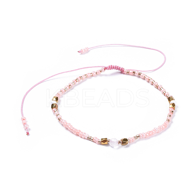 Adjustable Nylon Thread Braided Beads Bracelets BJEW-JB04379-1