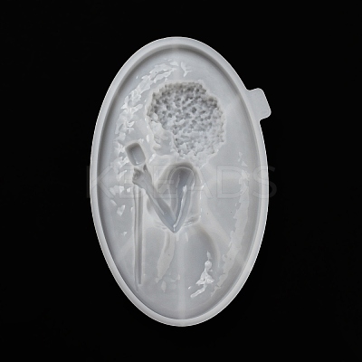 Jazz Women Singer Shape Display Decoration DIY Silicone Statue Mold DIY-K072-04-1