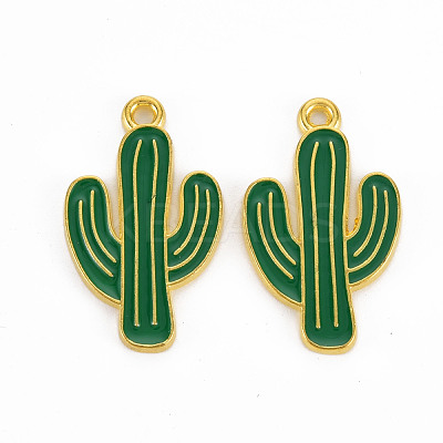 Rack Plating Alloy Enamel Pendants ENAM-S122-035C-RS-1