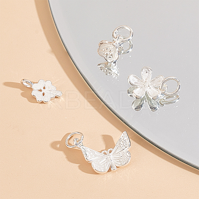 4Pcs 4 Styles 925 Sterling Silver Pendants Sets STER-GO0001-39-1