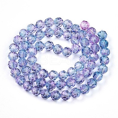 Baking Paint Transparent Glass Beads X1-DGLA-A035-T8mm-A06-1