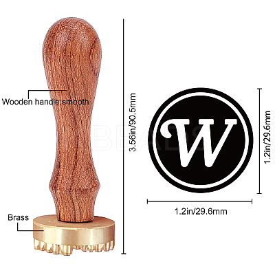 1Pc Golden Tone Brass Stamp Head DIY-CP0007-81W-1