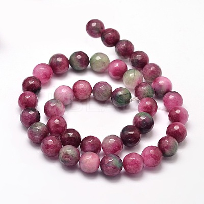 Dyed Natural Malaysia Jade Round Bead Strands G-L395-39-10mm-1