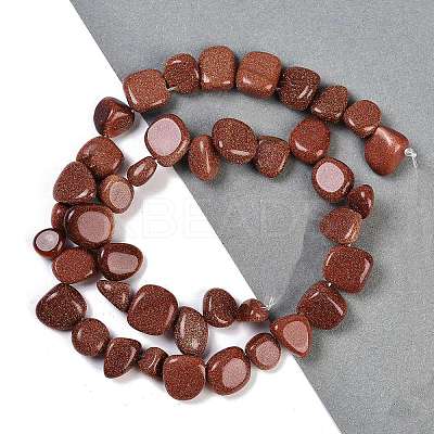 Synthetic Goldstone Nuggets Beads Strands G-B125-A07-01-1