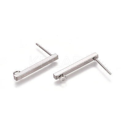Non-Tarnish 304 Stainless Steel Stud Earring Findings STAS-E482-03A-P-1
