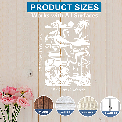 1Pc PET Hollow Out Drawing Painting Stencils DIY-MA0004-83-1