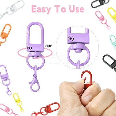 8Pcs Alloy Swivel Clasps KEYC-YW00195-1